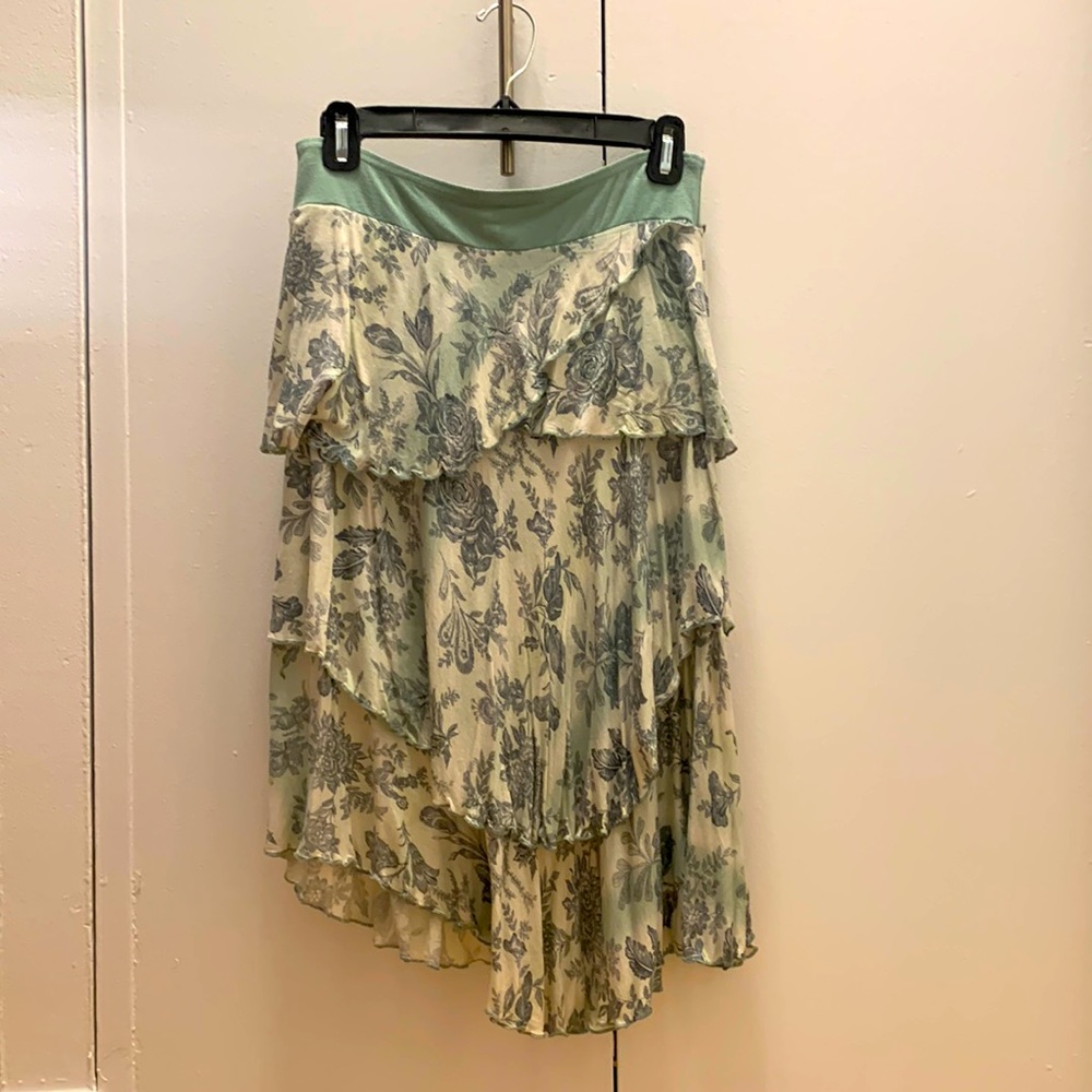Morgan de Toi jersey skirt - floral green, 28 inches waist